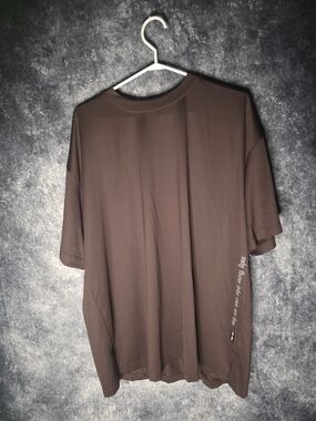ASRV Brown Oversized Crew Neck Tee